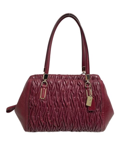 COACH（コーチ）COACH (コーチ) マディソンギャザード レッドの古着・服飾アイテム