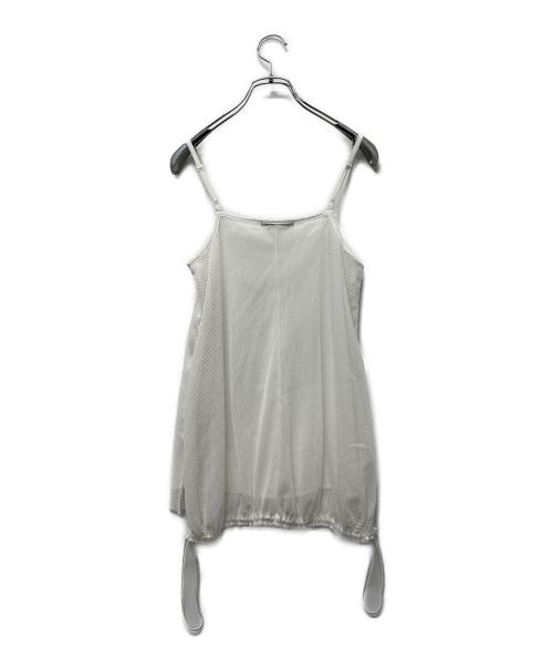 UN3D.（アンスリード）UN3D. (アンスリード) Back Gather Mesh Cami ホワイト サイズ:FREE 未使用品の古着・服飾アイテム