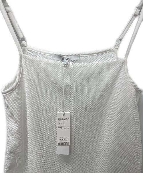 UN3D.（アンスリード）UN3D. (アンスリード) Back Gather Mesh Cami ホワイト サイズ:FREE 未使用品の古着・服飾アイテム