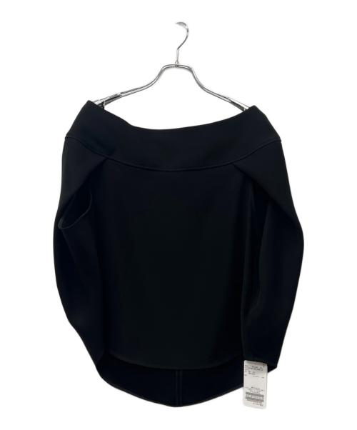 Noble（ノーブル）Noble (ノーブル) ケープニュアンスブラウス ブラック サイズ:FREEの古着・服飾アイテム