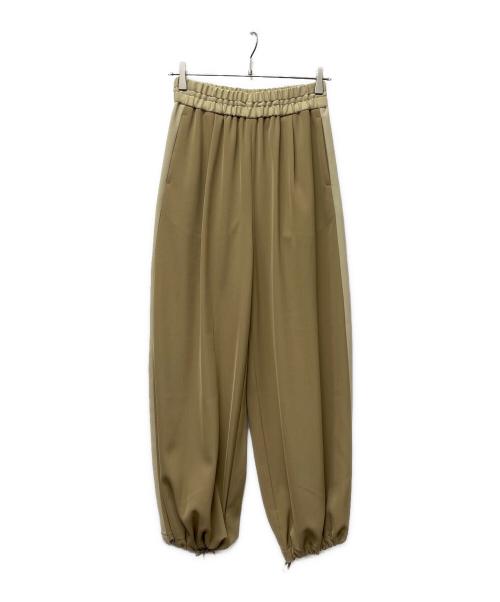 Curensology（カレンソロジー）Curensology (カレンソロジー) ツイルトラックパンツ サイドライン ワイドパンツ ベージュ サイズ:３６の古着・服飾アイテム