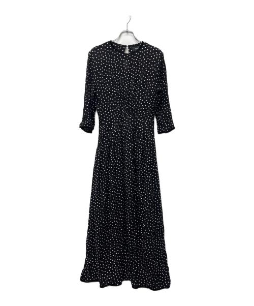 SINME（シンメ）SINME (シンメ) ドットマキシワンピース ブラック×ホワイト サイズ:Mの古着・服飾アイテム