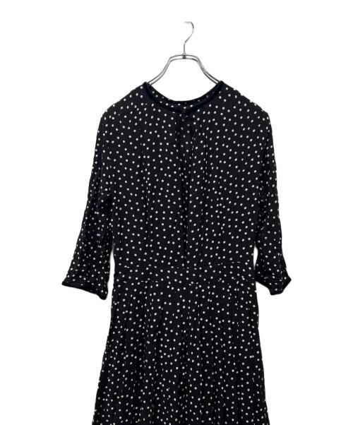 SINME（シンメ）SINME (シンメ) ドットマキシワンピース ブラック×ホワイト サイズ:Mの古着・服飾アイテム