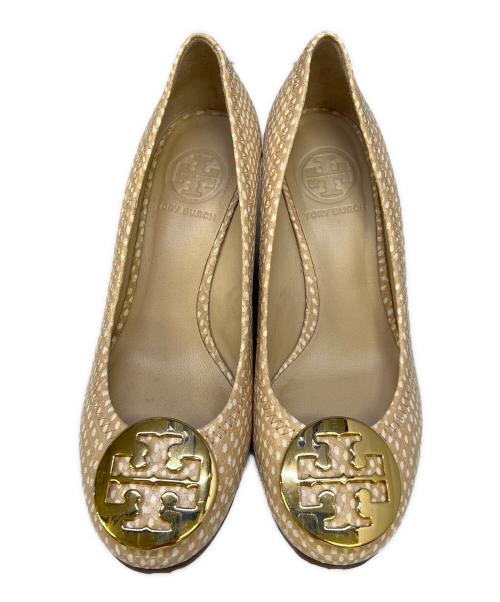 TORY BURCH（トリーバーチ）TORY BURCH (トリーバーチ) ウェッジソールパンプス ベージュ サイズ:5Mの古着・服飾アイテム