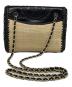 TORY BURCH (トリーバーチ) チェーンショルダーバッグ ブラック×ナチュラル：11000円