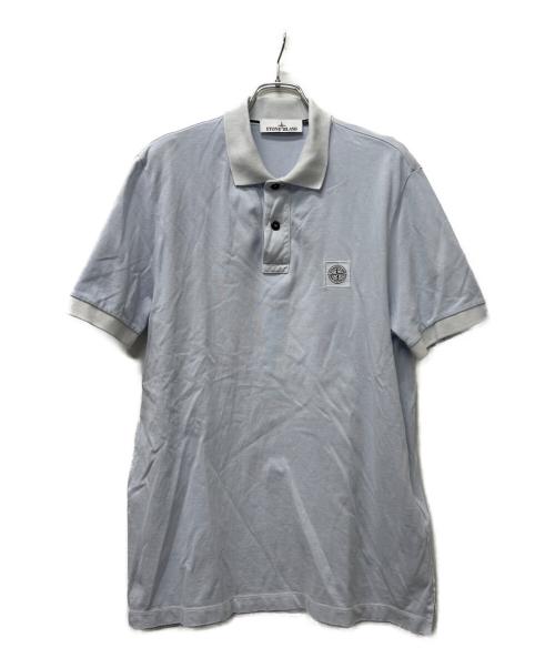 STONE ISLAND（ストーンアイランド）STONE ISLAND (ストーンアイランド) ポロシャツ スカイブルー サイズ:Mの古着・服飾アイテム