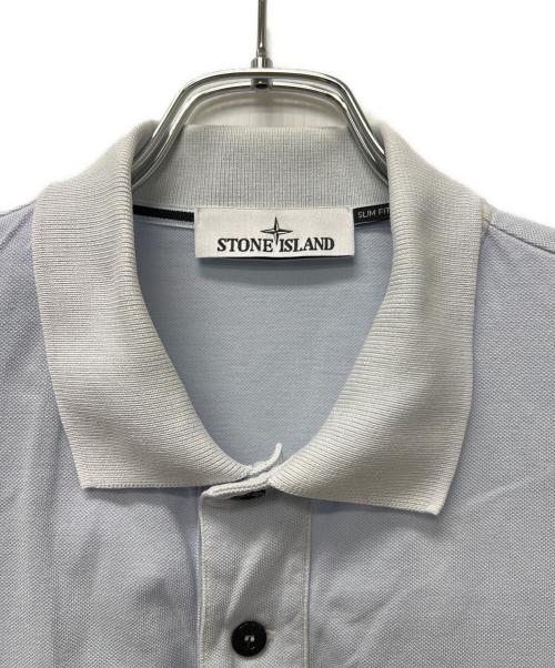 STONE ISLAND（ストーンアイランド）STONE ISLAND (ストーンアイランド) ポロシャツ スカイブルー サイズ:Mの古着・服飾アイテム