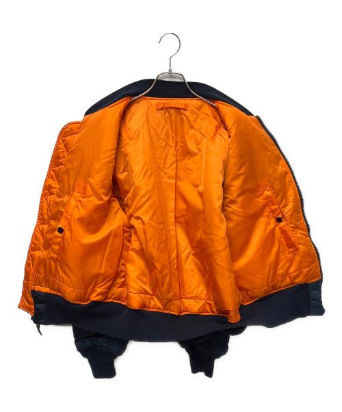 ALPHA（アルファ）ALPHA (アルファ) リバーシブルMA-1ジャケット ネイビー×オレンジ サイズ:Ｌの古着・服飾アイテム