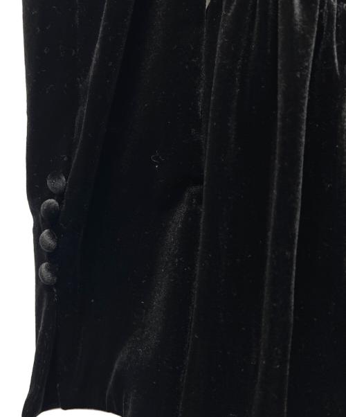 HER LIP TO（ハーリップトゥ）HER LIP TO (ハーリップトゥ) ベロアパフスリーブワンピース ブラック サイズ:Mの古着・服飾アイテム