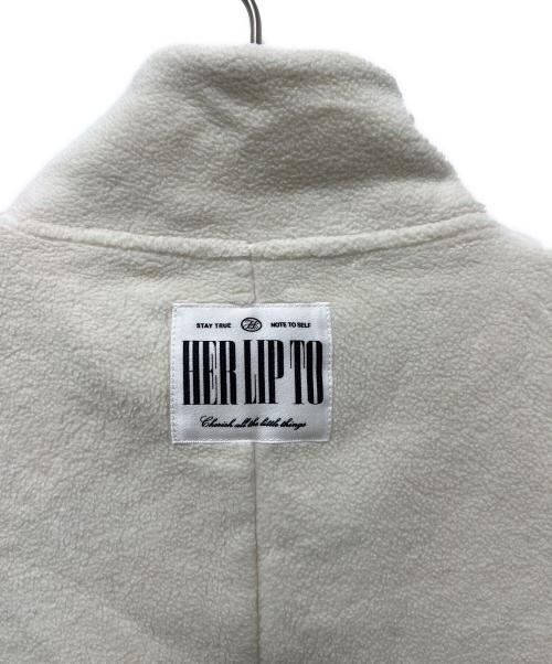 HER LIP TO（ハーリップトゥ）HER LIP TO (ハーリップトゥ) Flight Mode Half Zip Fleece Pullover アイボリー サイズ:FREEの古着・服飾アイテム
