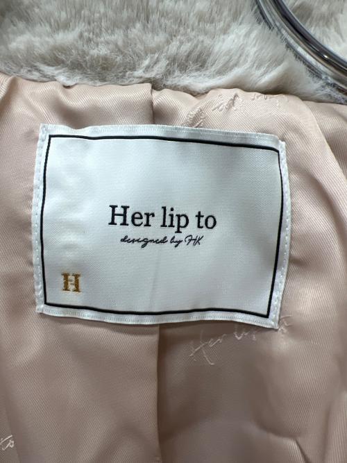 HER LIP TO（ハーリップトゥ）HER LIP TO (ハーリップトゥ) Winter Love Faux Fur Coat ベージュ サイズ:Mの古着・服飾アイテム