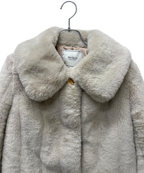 HER LIP TO（ハーリップトゥ）HER LIP TO (ハーリップトゥ) Winter Love Faux Fur Coat ベージュ サイズ:Mの古着・服飾アイテム