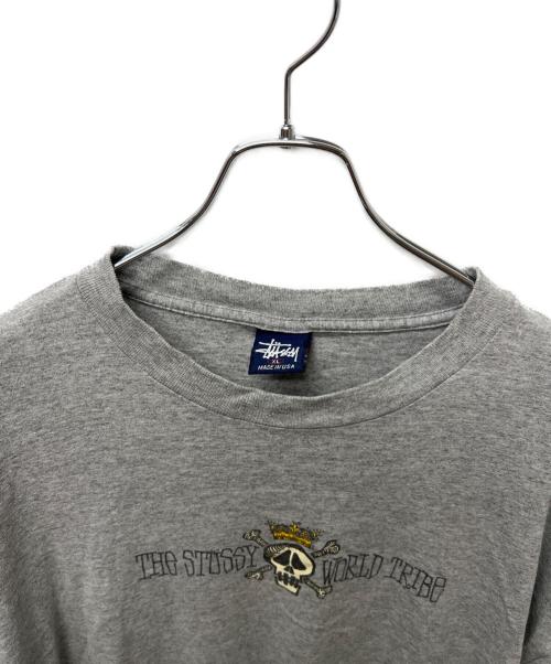 stussy（ステューシー）stussy (ステューシー) 半袖カットソー グレー サイズ:ＸＬの古着・服飾アイテム