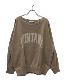 Whim Gazette（ウィムガゼット）の古着「ピグメントロゴウラケプルオーバー」｜ブラウン