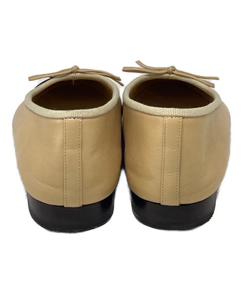 CHANEL（シャネル）CHANEL (シャネル) バイカラーバレエシューズ ベージュ×ブラック サイズ:SIZE 37Cの古着・服飾アイテム