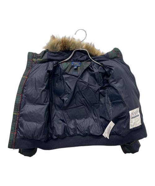 POLO RALPH LAUREN（ポロ・ラルフローレン）POLO RALPH LAUREN (ポロ・ラルフローレン) ダウンジャケット グリーン×ネイビー サイズ:１２０の古着・服飾アイテム