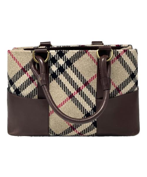 BURBERRY（バーバリー）BURBERRY (バーバリー) バッグ ベージュ×ブラウンの古着・服飾アイテム