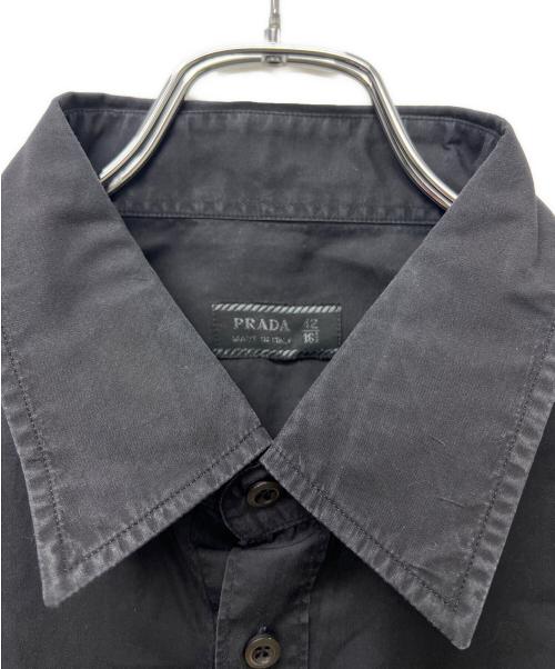 PRADA（プラダ）PRADA (プラダ) 半袖シャツ ブラック サイズ:４２の古着・服飾アイテム