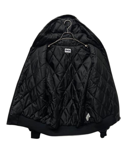 9090（9090）9090 (9090) King Logo Synthetic Leather Hooded Jacket ブラック サイズ:Ｌの古着・服飾アイテム