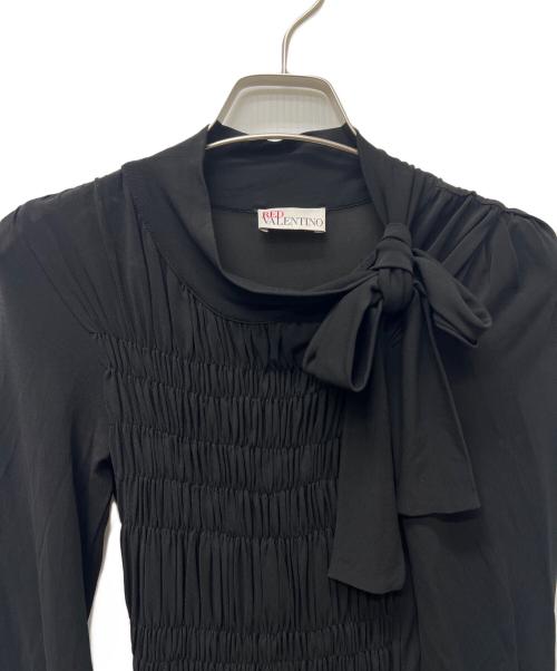 RED VALENTINO（レッドヴァレンティノ）RED VALENTINO (レッドヴァレンティノ) 長袖ワンピース ブラック サイズ:ＸＳの古着・服飾アイテム