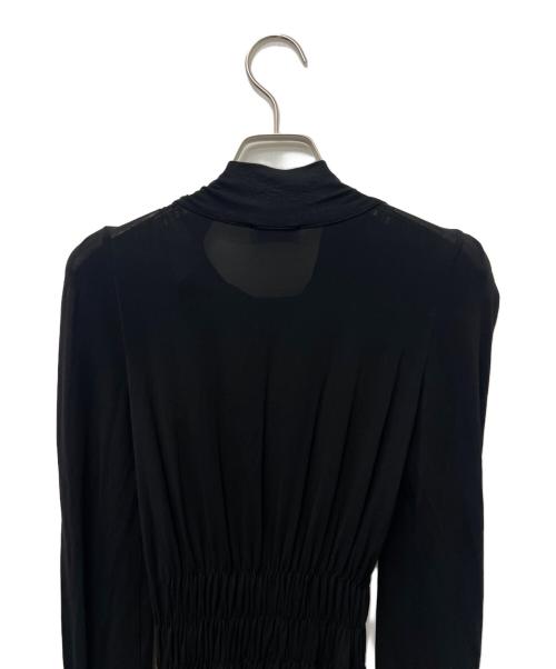 RED VALENTINO（レッドヴァレンティノ）RED VALENTINO (レッドヴァレンティノ) 長袖ワンピース ブラック サイズ:ＸＳの古着・服飾アイテム