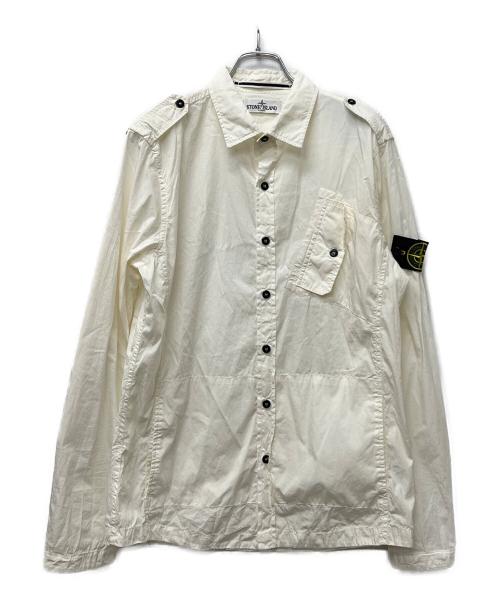 STONE ISLAND（ストーンアイランド）STONE ISLAND (ストーンアイランド) 長袖シャツ ホワイト サイズ:Mの古着・服飾アイテム