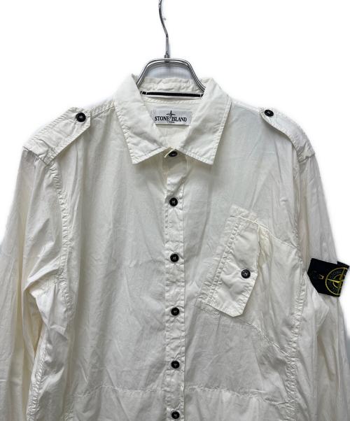 STONE ISLAND（ストーンアイランド）STONE ISLAND (ストーンアイランド) 長袖シャツ ホワイト サイズ:Mの古着・服飾アイテム