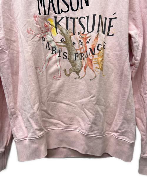 maison kitsune（メゾンキツネ）maison kitsune (メゾンキツネ) スウェット ピンク サイズ:Ｌの古着・服飾アイテム