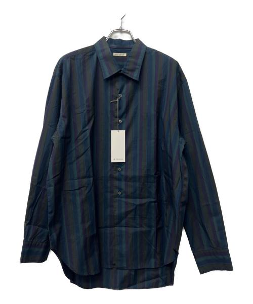 HEUGN（ユーゲン）HEUGN (ユーゲン) Steven Alan 別注 Alan Stripe Shirt グリーン サイズ:４の古着・服飾アイテム