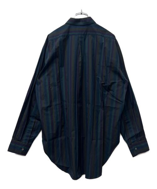HEUGN（ユーゲン）HEUGN (ユーゲン) Steven Alan 別注 Alan Stripe Shirt グリーン サイズ:４の古着・服飾アイテム