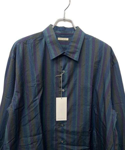 HEUGN（ユーゲン）HEUGN (ユーゲン) Steven Alan 別注 Alan Stripe Shirt グリーン サイズ:４の古着・服飾アイテム