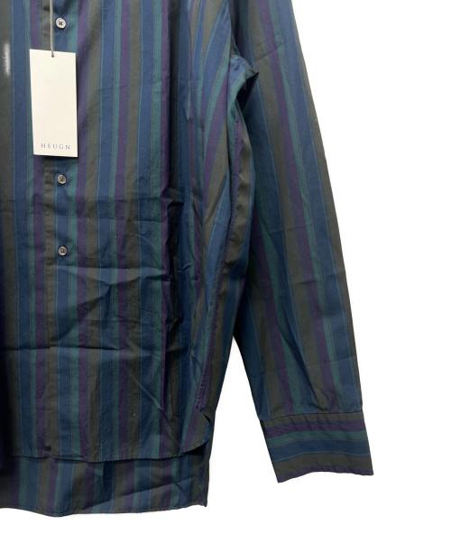 HEUGN（ユーゲン）HEUGN (ユーゲン) Steven Alan 別注 Alan Stripe Shirt グリーン サイズ:４の古着・服飾アイテム