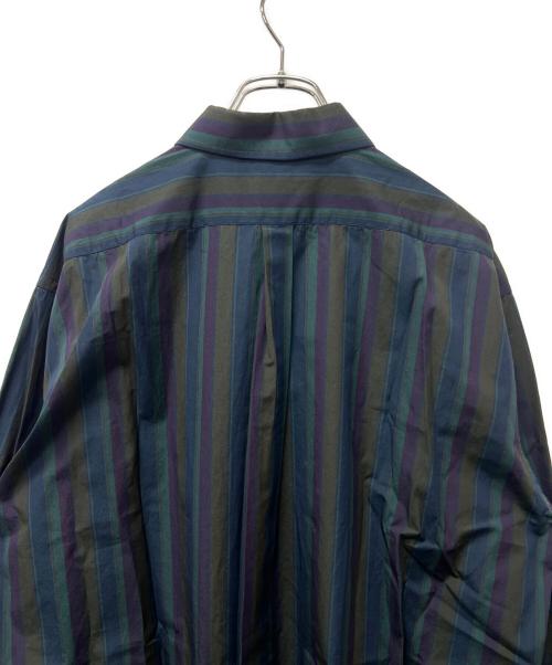 HEUGN（ユーゲン）HEUGN (ユーゲン) Steven Alan 別注 Alan Stripe Shirt グリーン サイズ:４の古着・服飾アイテム