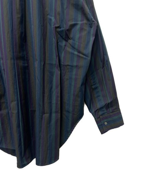 HEUGN（ユーゲン）HEUGN (ユーゲン) Steven Alan 別注 Alan Stripe Shirt グリーン サイズ:４の古着・服飾アイテム