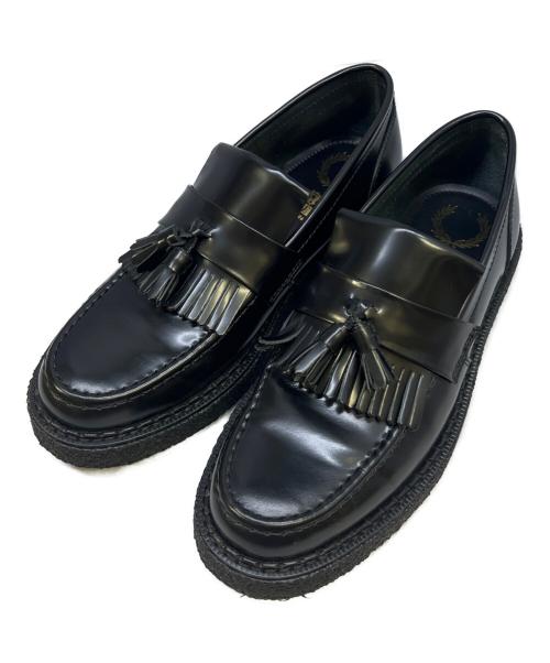 GEORGE COX（ジョージコックス）GEORGE COX (ジョージコックス) FRED PERRY (フレッドペリー) タッセルローファー ブラック サイズ:7の古着・服飾アイテム