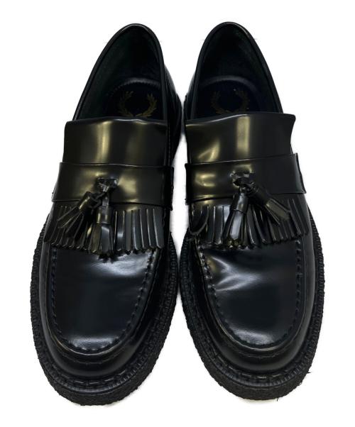 GEORGE COX（ジョージコックス）GEORGE COX (ジョージコックス) FRED PERRY (フレッドペリー) タッセルローファー ブラック サイズ:7の古着・服飾アイテム