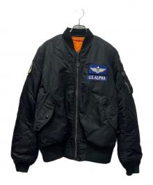 ALPHA INDUSTRIES（アルファインダストリーズ）の古着「リバーシブルジャケット」｜ブラック