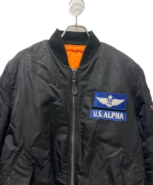 ALPHA INDUSTRIES（アルファインダストリーズ）ALPHA INDUSTRIES (アルファインダストリーズ) リバーシブルジャケット ブラック サイズ:Ｌの古着・服飾アイテム
