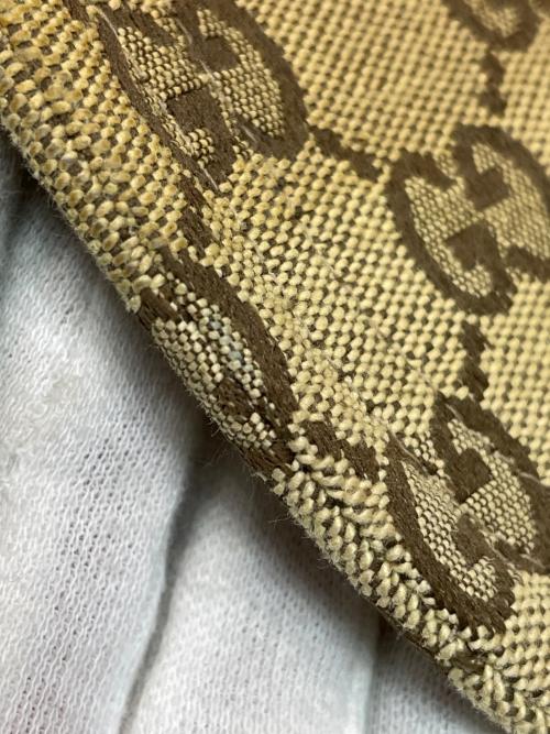 GUCCI（グッチ）GUCCI (グッチ) ベースボールキャップ ベージュ×ブラウンの古着・服飾アイテム