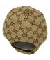 中古・古着 GUCCI (グッチ) ベースボールキャップ ベージュ×ブラウン：20000円
