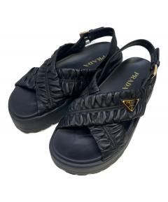 中古・古着通販】PRADA (プラダ) サンダル ブラック サイズ:36
