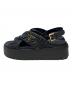 中古・古着 PRADA (プラダ) ナッパレザー サンダル ブラック サイズ:36：120000円
