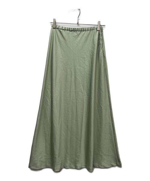 LE PHIL（ル フィル）LE PHIL (ル フィル) サテンサイドジップスカート グリーン サイズ:FREEの古着・服飾アイテム