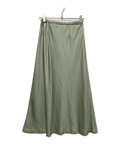 LE PHIL（ル フィル）LE PHIL (ル フィル) サテンサイドジップスカート グリーン サイズ:FREEの古着・服飾アイテム
