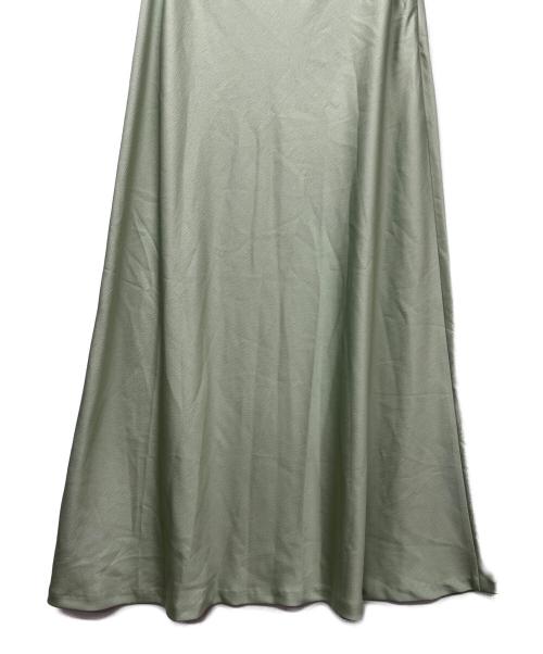 LE PHIL（ル フィル）LE PHIL (ル フィル) サテンサイドジップスカート グリーン サイズ:FREEの古着・服飾アイテム