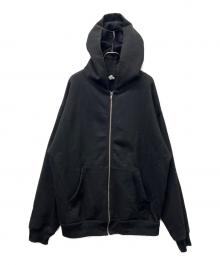 LOS ANGELES APPAREL（ロサンゼルスアパレル）の古着「ジップパーカー」｜ブラック