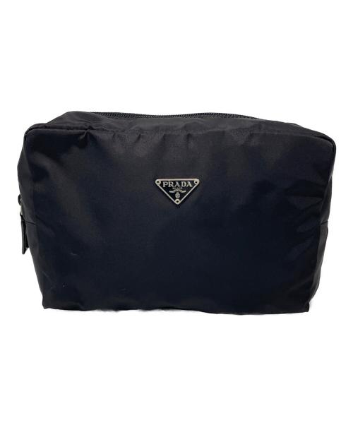 PRADA（プラダ）PRADA (プラダ) ナイロンポーチ ブラックの古着・服飾アイテム