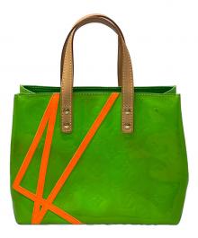 LOUIS VUITTON（ルイ ヴィトン）の古着「モノグラム・ヴェルニ フルオ　ヒューストン」｜グリーン×オレンジ