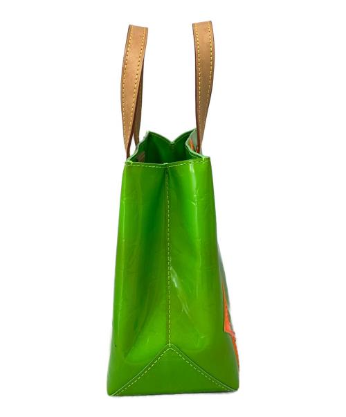 LOUIS VUITTON（ルイ ヴィトン）LOUIS VUITTON (ルイ ヴィトン) モノグラム・ヴェルニ フルオ　ヒューストン グリーン×オレンジの古着・服飾アイテム