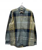 Barbourバブアー）の古着「Harris タータンチェック シャツ」｜グレー×イエロー
